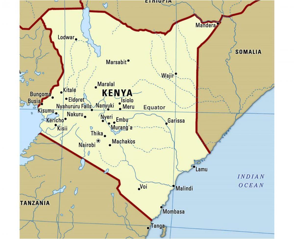rovníka v Keni mapu