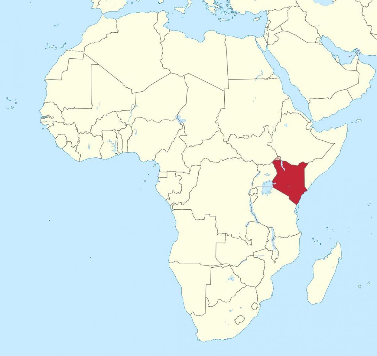 mapu afriky ukazuje Keni