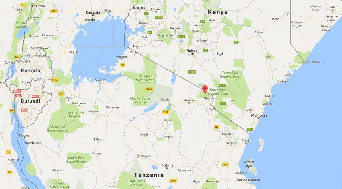 svet mapy zobrazujúci Keni