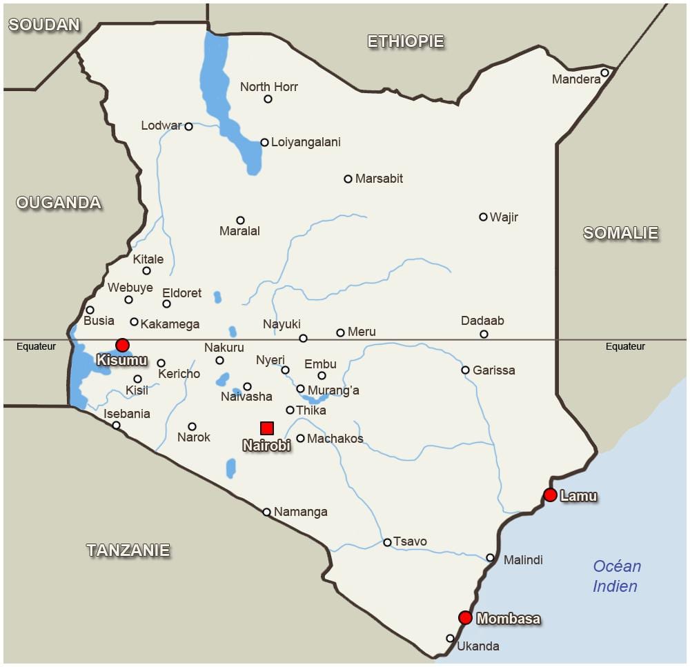 mapa kitale Keni