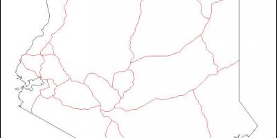 Keňa prázdne mapu