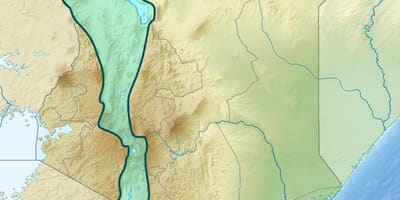 Mapa rift valley Keni