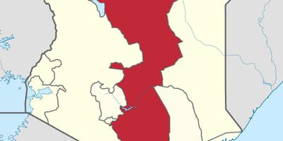 Mapa východnej provincii Keni
